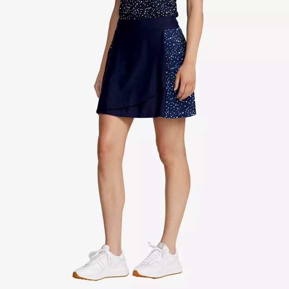 NWT Women's RLX RALPH LAUREN Pleated Skort Navy Star 4th of July Golf Large $170 - Picture 2 of 11